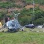 Helicóptero com cinco pessoas cai em Santa Catarina