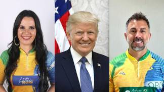 Letícia Aguiar, Donald Trump e Anderson Senna